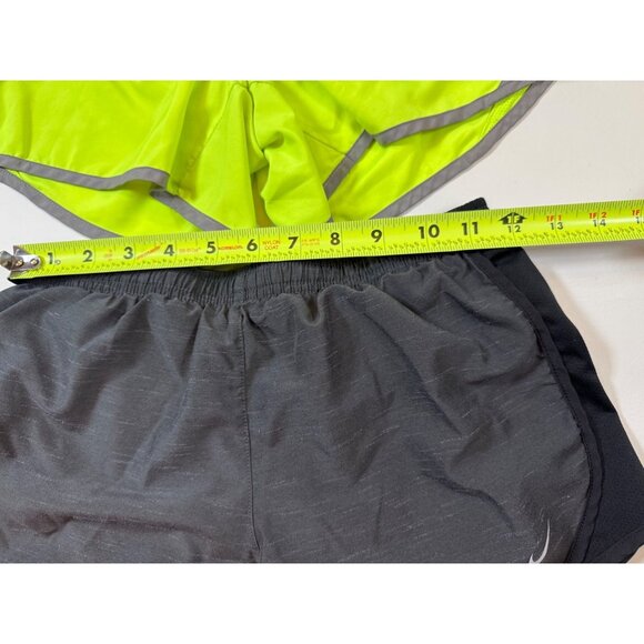 Nike Dri-Fit girls Running Shorts Bundle Neon Yellow & Black Large (bin HH79) - Picture 4 of 9